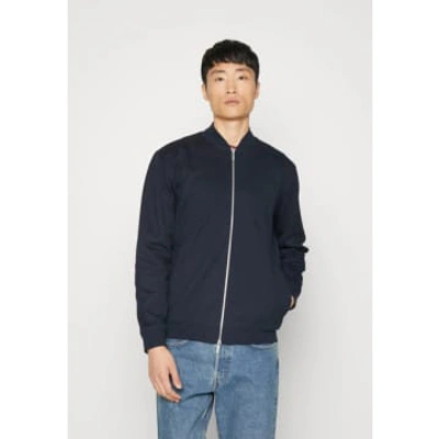 Selected Homme Bomber In Navy In Blue
