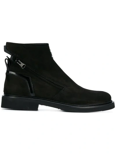 Bruno Bordese Zipped Ankle Boots In Black