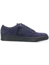 Lanvin Perforated Logo Sneakers In Blue