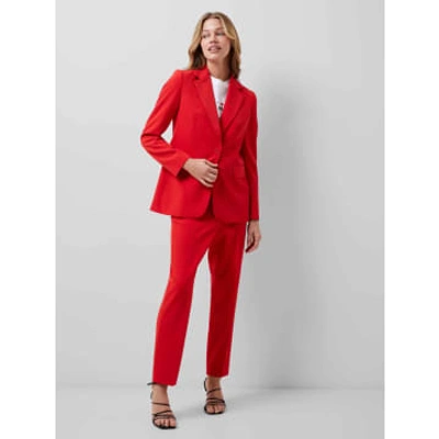 French Connection Echo Single Breasted Blazer In Red