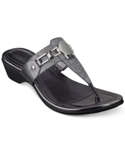 Marc Fisher Women's Amina Dress Sandals Women's Shoes In Pewter Glitter