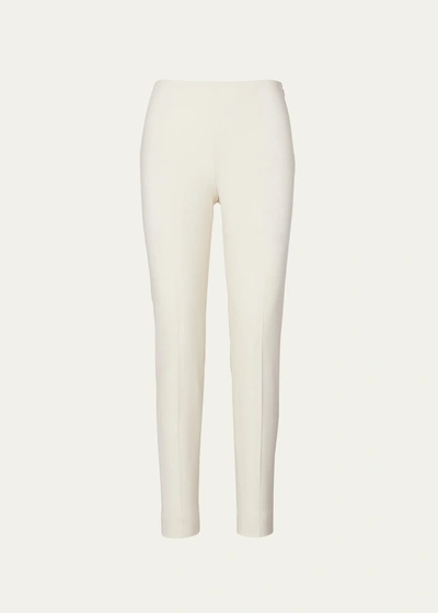 Ralph Lauren Annie Straight-leg Stretch-wool Pants In White