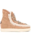 Mou Embellished Snow Boots In Pink
