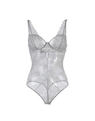 Ermanno Scervino Lingerie Bodysuit In Grey