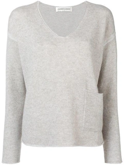 Lamberto Losani Long-sleeve Fitted Sweater - Neutrals