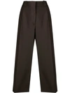 Marni Flared Cropped Trousers - Brown