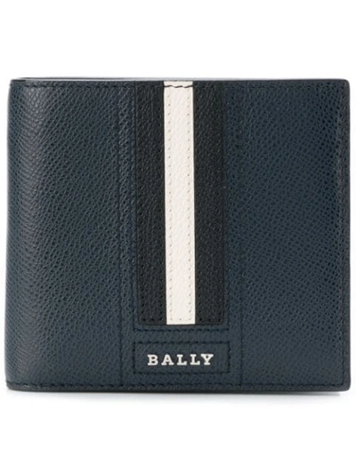 Bally Colour Block Bi-fold Wallet In Blue