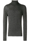 Loro Piana Turtleneck Fine Knit Sweater - Grey