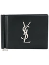 Saint Laurent Monogram Logo Wallet In Black