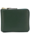 Comme Des Garçons Zip Around Wallet In Bottle Green