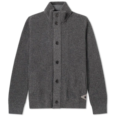 Barbour Helm Button Through Cardigan In Grey
