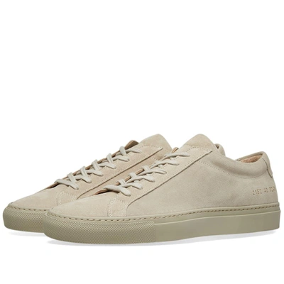 Common Projects Original Achilles Low Suede In Neutrals