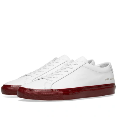 Common Projects Achilles Low Coloured Shiny Sole In Red