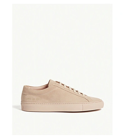 Common Projects Achilles Suede Low-top Trainers In Blush Suede
