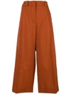 Marni Cropped Wide Leg Trousers In Orange