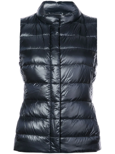 Herno Giulia Ultralight Quilted Down Gilet In Blue