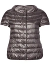 Herno Shortsleeved Quilted Gilet In Grey