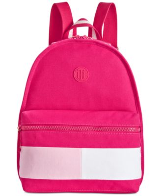 Tommy Hilfiger Colorblock Canvas Basic Backpack In Fuschia | ModeSens