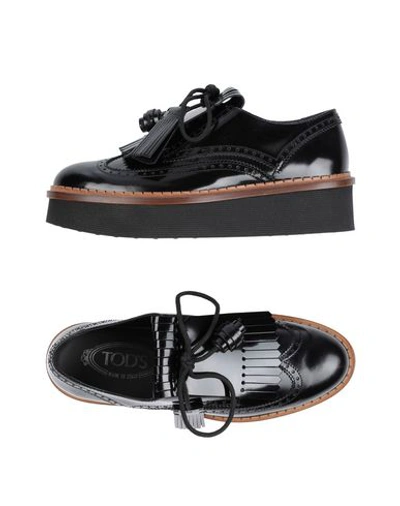 Tod's Lace-up Shoes In Black
