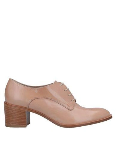 Fratelli Rossetti Laced Shoes In Pale Pink