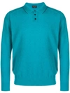 Roberto Collina Teddy Polo Shirt In Blue