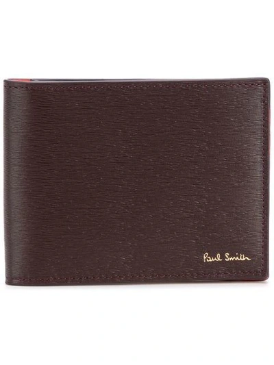 Paul Smith Billfold Wallet In Red