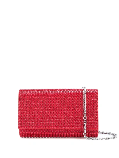 Judith Leiber Fizzy Crystal Clutch In Light Rose