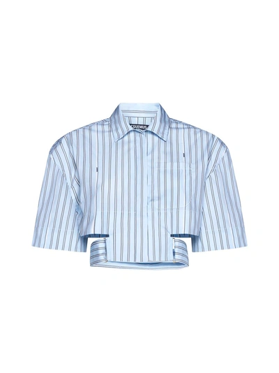 Jacquemus Shirts In Print Blue Stripe