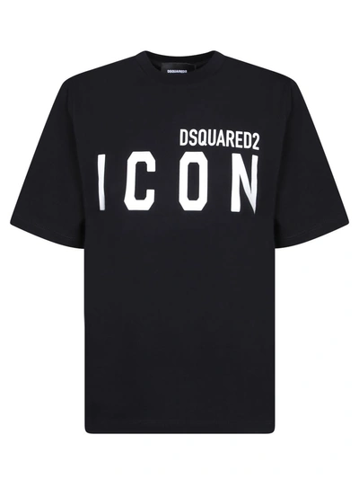 Dsquared2 Icon Forever Cotton T-shirt In Black