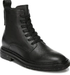 Via Spiga Women's Kinley Weather-resistant Leather Combat Boots In Black