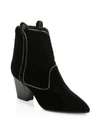 Laurence Dacade Sheryll Western Suede Ankle Boots In Black