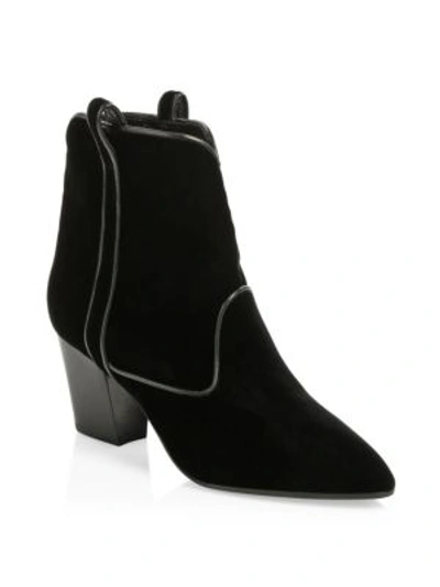 Laurence Dacade Sheryll Western Suede Ankle Boots In Black