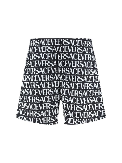 Versace Swimwear In Nero+bianco