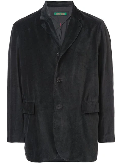 Casey Casey Textured Button Blazer In Black
