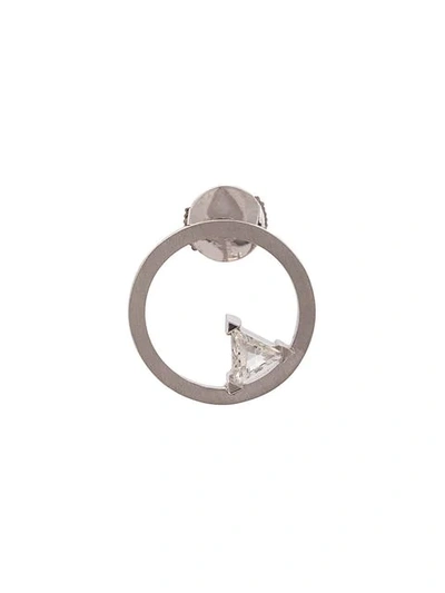 Hadar Nornberg Circular Stud Detail Earrings In Grey