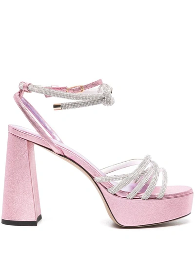 Patou X Bettina Vermillon Babsy 110mm Mules In Pink