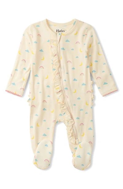 Hatley Babies' Lucky Charms Ruffle Footie In Pristine