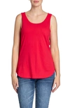 Apny Perfect Fit Scoop Neck Tank In Red
