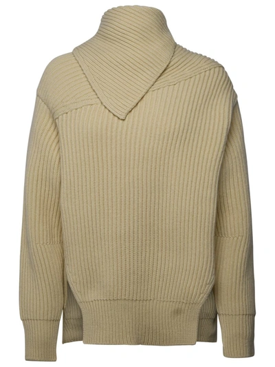 Jil Sander Ivory Wool Sweater In Avorio