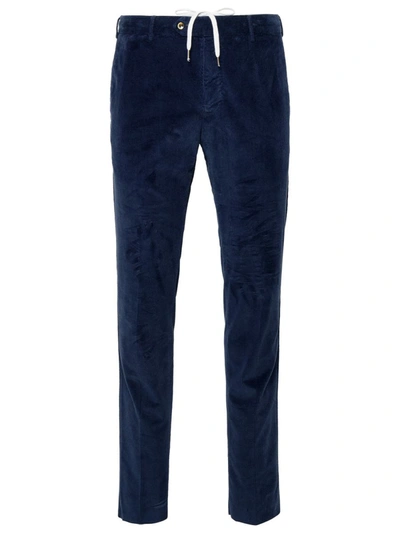 Pt01 Blue Cotton Blend Trousers
