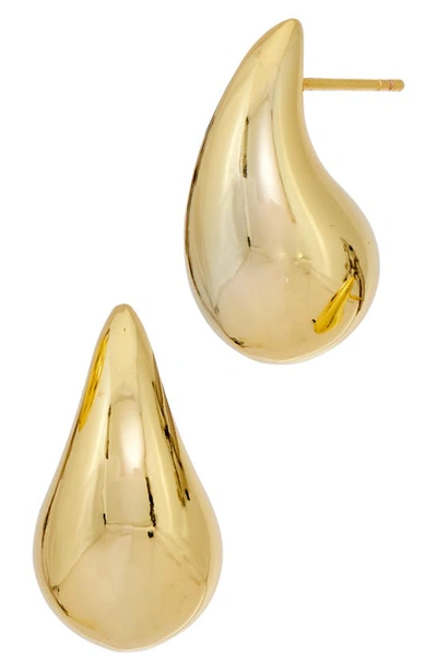 Savvy Cie Jewels 18k Gold Plate Teardrop Earrings In Yellow