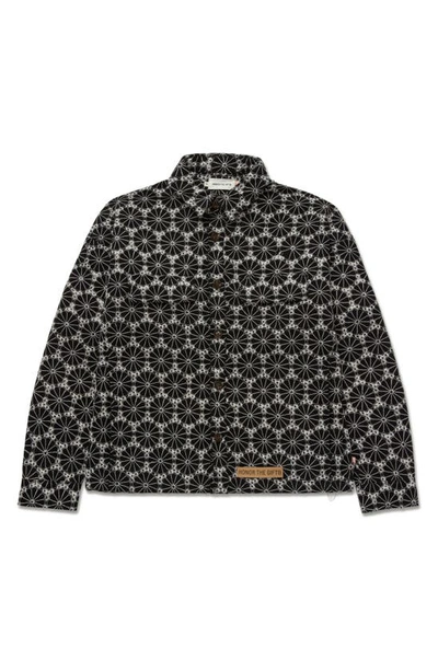 Honor The Gift Legacy Eyelet Embroidered Button-up Shirt In Black