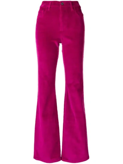 Current Elliott The Jarvis Stretch Cotton-blend Corduroy Flared Pants In Wild Aster