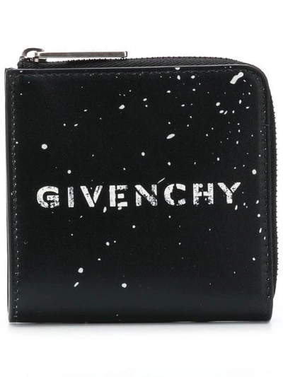 Givenchy Black Logo-print Leather Wallet