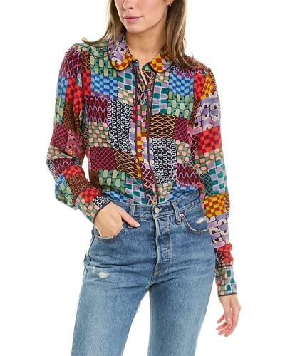Johnny Was Isadora Silk Blouse In Multi