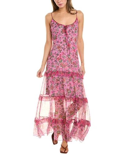johnny was foxglove silk maxi dress Johnny Was Foxglove Silk Maxi Dress In Pink