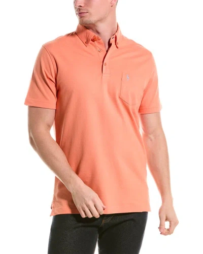 Tailorbyrd Pique Polo Shirt In Orange