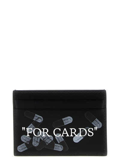 Off-white Quote Bookish Card Holder In White/black