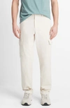 Vince Straight Leg Garment Dyed Twill Cargo Pants In Deco Cream