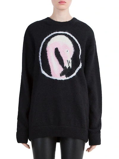 Givenchy Flamingo Mohair & Wool Sweater In Black